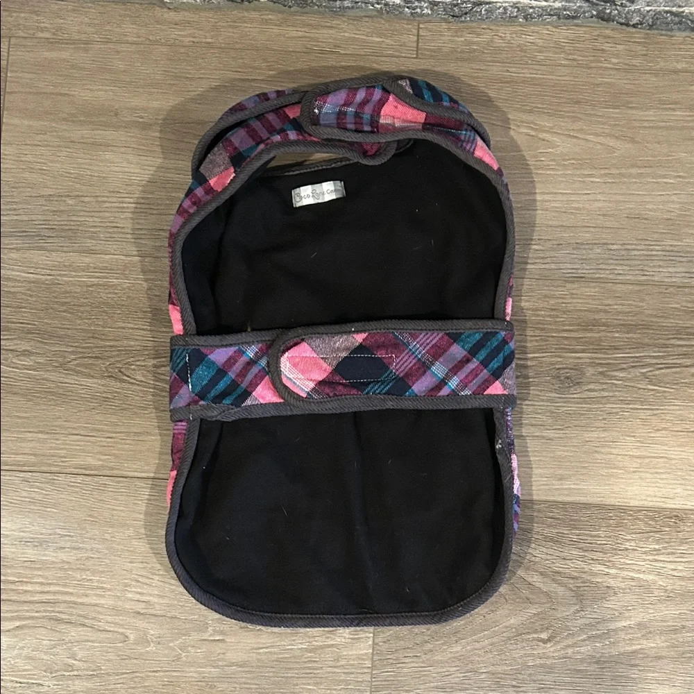 Cozy Plaid‎ Dog Jacket in Pink and Blue Size L